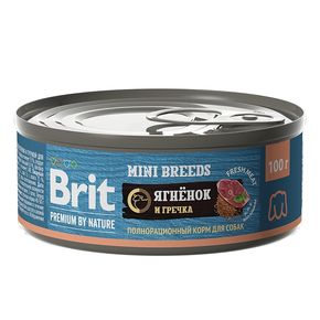 Brit Premium by Nature MINI Breeds консервы с ягненком и гречкой для взрослых собак мелких пород 100 гр