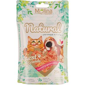 Molina BEST FRIENDS Чипсы из утки и трески, 40 г для кошек и собак