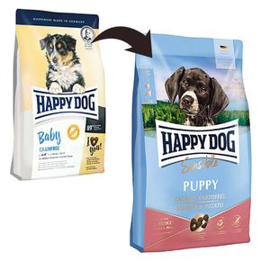Happy Dog Sensible Puppy Lachs & Kartoffel: Корм для щенков от 4 нед до 6 мес. Лосось и картофель.