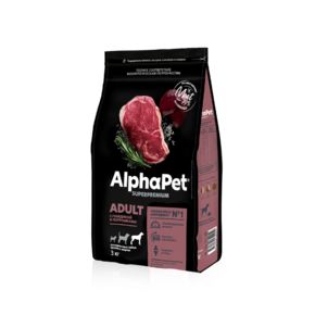 AlphaPet Superpremium ADULT MAXI C говядиной и потрошками для взрослых собак крупных пород