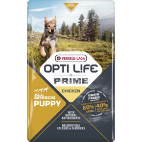 Opti Life PRIME Puppy Chicken Graine Free ( Опти Лайф Прайм Паппи Чикен) — беззерновой корм для щенков всех пород на основе курицы