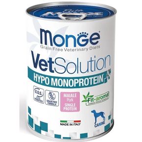 Monge VetSolution Dog Hypo Monoprotein PORK Гипоаллергенный, монопротеиновый, со свининой для собак для снижения реакции пищевой непереносимости 400 гр