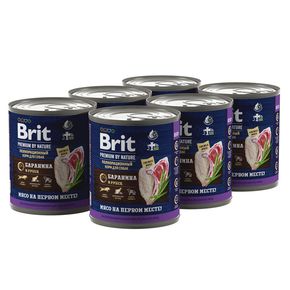 Brit Premium by Nature для взрослых собак всех пород с бараниной с рубцом 850 гр