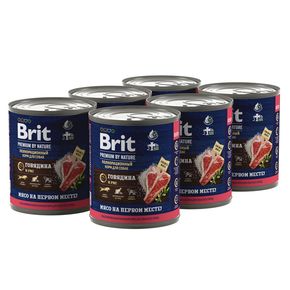 Brit Консервы для взрослых собак всех пород с говядиной и рисом 850 г