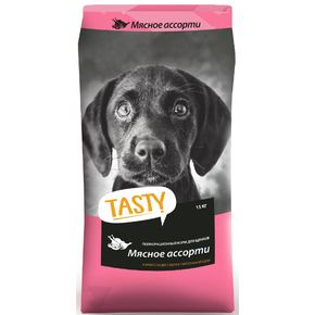 TASTY (Тэсти) - сухой корм для ЩЕНКОВ Мясное ассорти