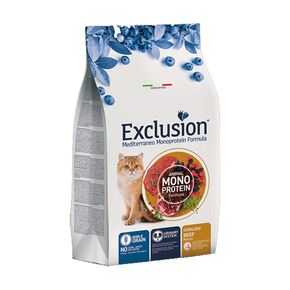 Сухой корм EXCLUSION Monoprotein STERILIZED BEEF для стерилизованных, с говядиной