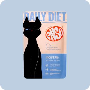 Корм влажный ENSO DAILY DIET для взрослых кошек форель 85 г