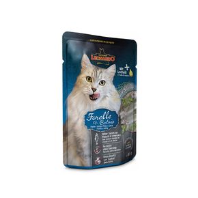 Leonardo Trout + Catnip - Леонардо Троут Кэтнип - паучи для кошек с форелью и кошачьей мятой, 85 гр