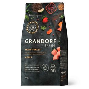 GRANDORF CAT FRESH Turkey & Sweet Potato Adult - Грандорф ФРЕШ для взрослых кошек склонных к аллергии и имеющих чувствительное пищеварение с индейкой и сладким картофелем
