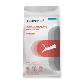 Trovet Plus Adult CAT Renal & Oxalate Fresh Chicken - Тровет Плюс Ренал Оксалат полноценный диетический корм для кошек при хронической почечной недостаточности