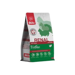 BLITZ Cat VETLINE Renal - Блиц ветлайн Ренал - полнорацонный диетический корм для кошек при хронической почечной недостаточности