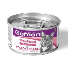 Gemon Mousse Sterilised Chicken&Liver cat - Гемон Мусс для стерилизованных кошек с курицей и печенью 85 гр