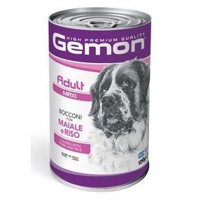 GEMON DOG Adult Maxi Pork - Гемон Консервированный корм кусочки для собак крупных пород со свининой 1250 гр