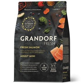 GRANDORF DOG FRESH Salmon&Sweet Potato MINI Breeds- Грандорф ФРЕШ для взрослых собак мелких пород с лососем и сладким картофелем
