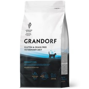 GRANDORF CAT VET DERMATOSIS - Грандорф Вет Дерматозис - диетический корм для кошек при дерматозах на основе бескостного лосося