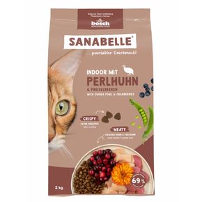 Bosch Sanabelle INDOOR Guinea Fowl (Бош Санабелль Индор) - для взрослых кошек старше года, живущих дома с цесаркой