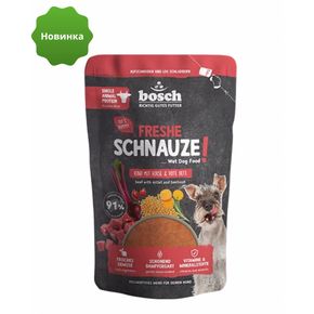 Bosch SCHNAUZE Beef - Бош Шнаузе Говядина с пшеном и свеклой - Топпинг мясной для собак, 250 гр