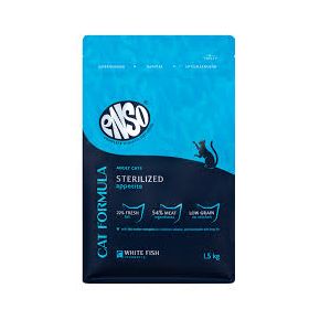 ENSO Cat Formula Sterilised White Fish - ЭНСО сухой корм для стерилизованных кошек со свежей белой рыбой и клюквой