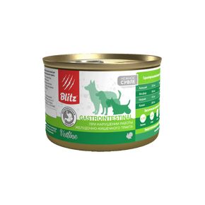 BLITZ Dog Vetline Gastrointestinal - Блиц влажный полнорационный диетический корм для собак при нарушении работы желудочно-кишечного тракта (суфле)
