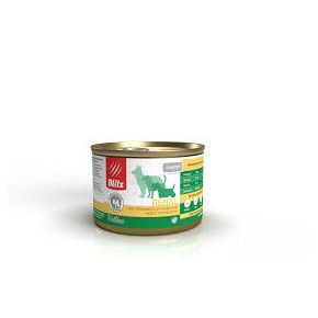 BLITZ Dog Vetline Renal - Блиц влажный полнорационный диетический корм для собак при хронической почечной недостаточности с индейкой (паштет)