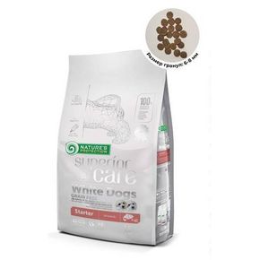 Natures Protection NP SC WHITE DOG STERTER Grain Free Salmon (Натур Протекшен) - беззерновой корм для щенков белых собак до 4 месяцев с лососем