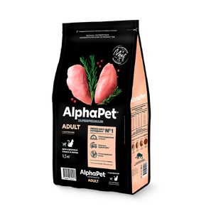 AlphaPet Superpremium Adult для взрослых кошек и котов с цыпленком