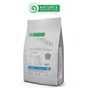 Natures Protection White Dog Grain Free Herring - Беззерновой корм для белых собак мелких пород с сельдью