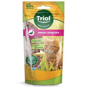 TRIOL Мини-сердечки для кошек из утки, 40 г