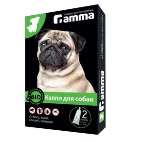 Gamma БИОкапли для собак от внешних паразитов (2 пипетки по 1мл.)