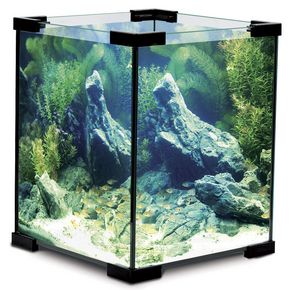 Laguna AQUA Аквариум Crystal 6002B, 18л, черный, 250*250*300мм