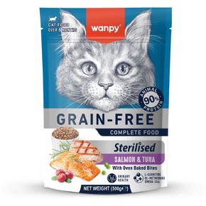 Wanpy Cat Grain Free Sterilised Salmon & Tuna - Сухой корм беззерновой с лососем и тунцом для стерилизованных кошек