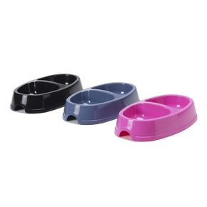 Миска SAVIC Picnic twin cat для кошек,двойная,23,5х13см-2х0,15л, пластик