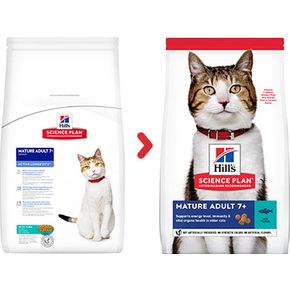 Hill's Science Plan Mature Adult 7+ Tuna сухой корм для кошек старше 7 лет с тунцом